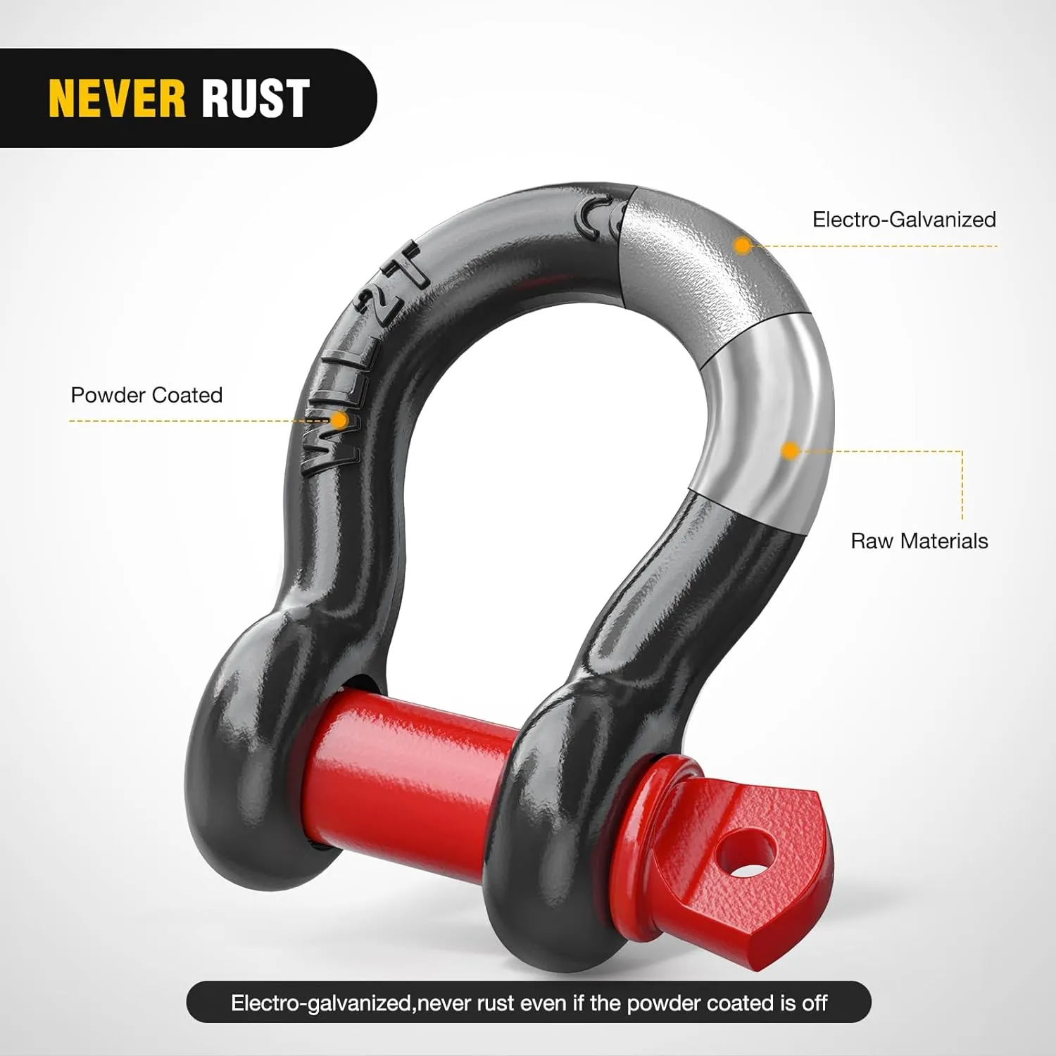 1/2 Inch D-Ring Shackle 4 Packs