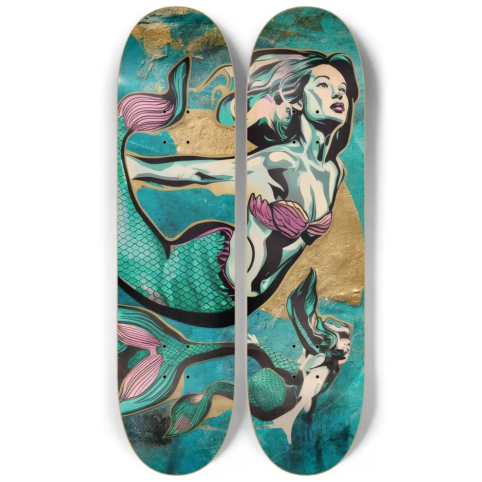 2 Skateboard Series Art - Mermaid Forward