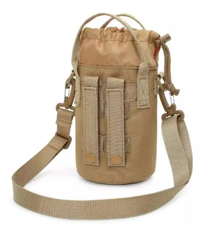 Airsoft Tactical Military Outdoor Hiking Cycling Sports Water Bottle Drawstring Shoulder Waist Bag 4 Colours ATB003