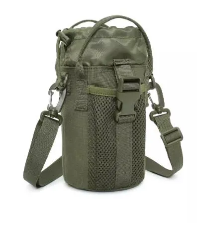 Airsoft Tactical Military Outdoor Hiking Cycling Sports Water Bottle Drawstring Shoulder Waist Bag 4 Colours ATB003