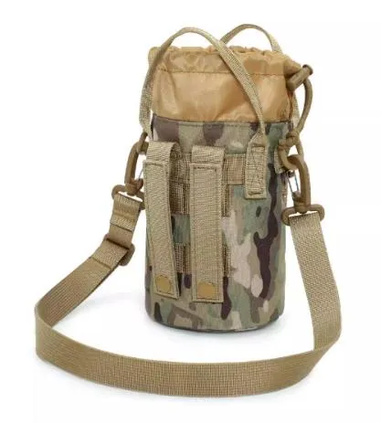 Airsoft Tactical Military Outdoor Hiking Cycling Sports Water Bottle Drawstring Shoulder Waist Bag 4 Colours ATB003