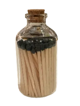 Black Coloured Matches In Jar