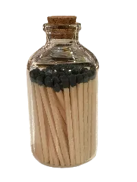 Black Coloured Matches In Jar