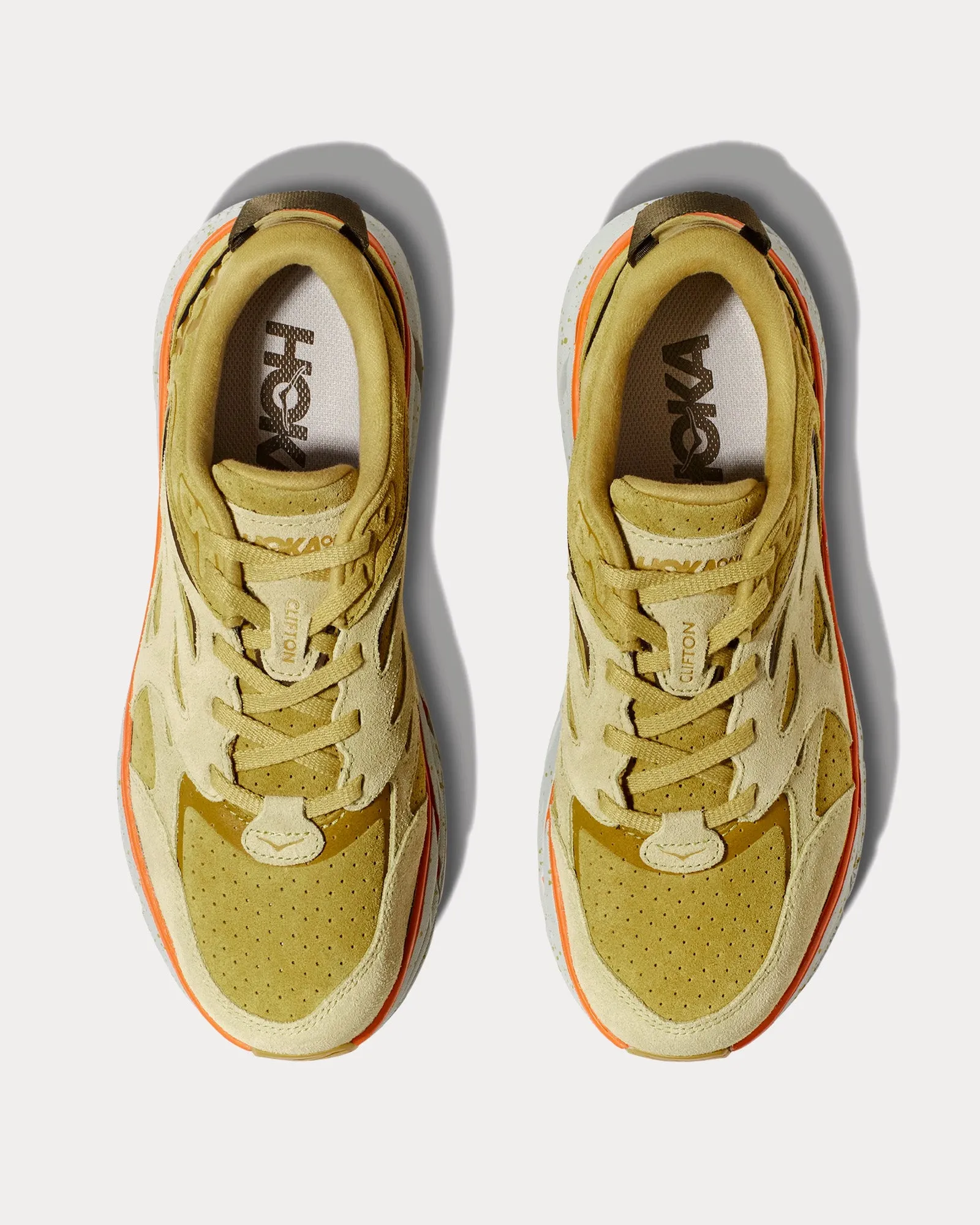 Clifton L Suede Golden Lichen / Celery Root Running Shoes