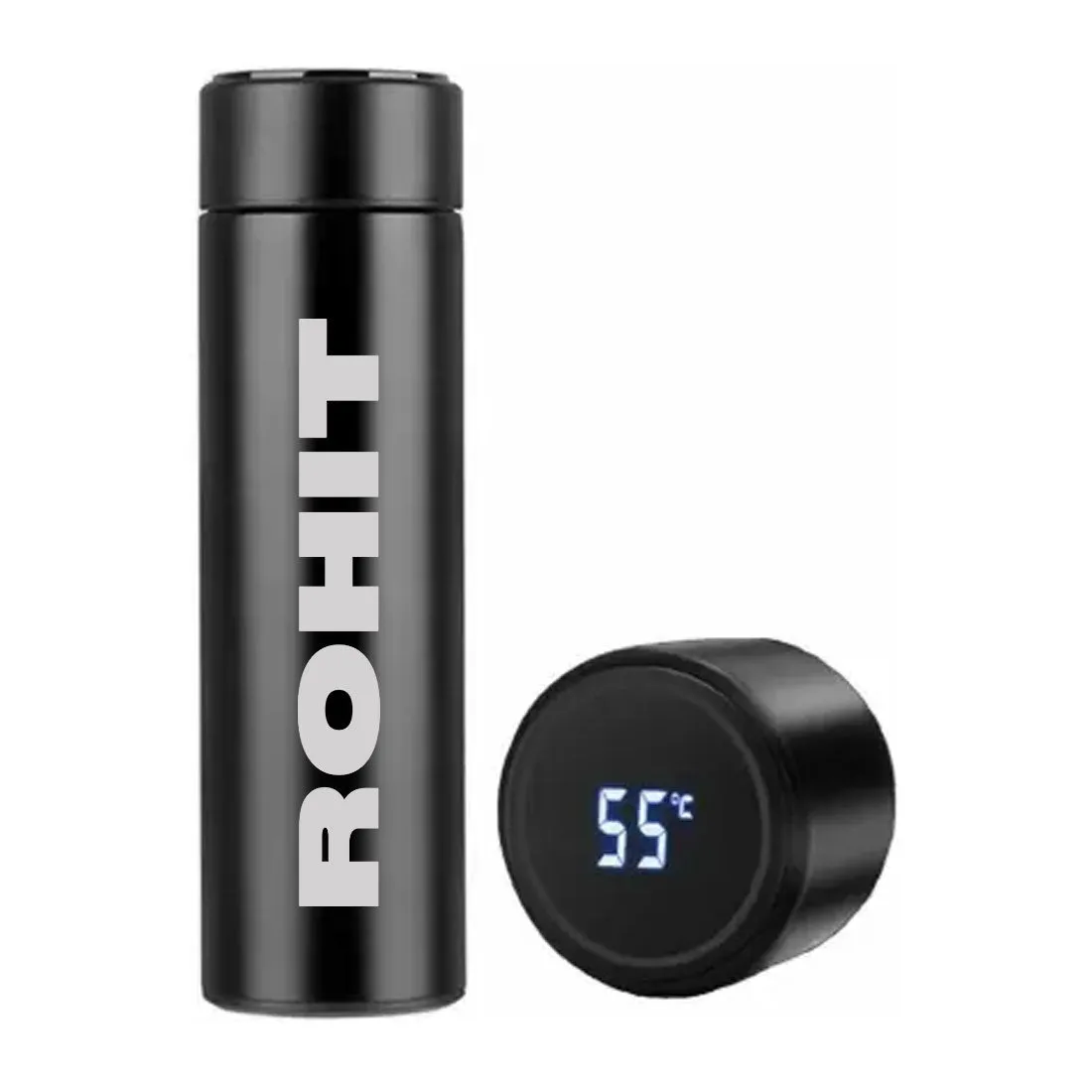 Engraving Personalised Tea Flask with Temperature Display - Add Name