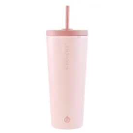 GROSCHE JASPER Insulated 23oz Tumbler with Straw, Peach Rose Pink - Pack of 4