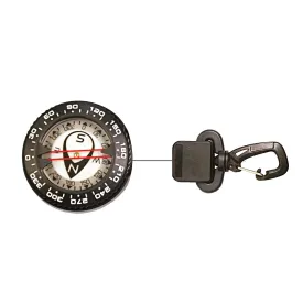 Large Glow in the Dark Dive Compass With Retractor Cable, Gate Snap Clip