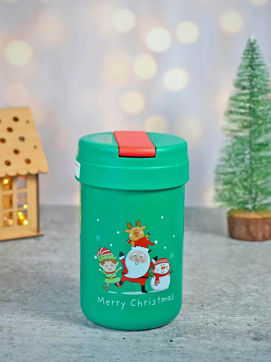 Little Surprise Box Mini Sipper Lid Christmas themed Stainless Steel sipper water bottle For Kids
