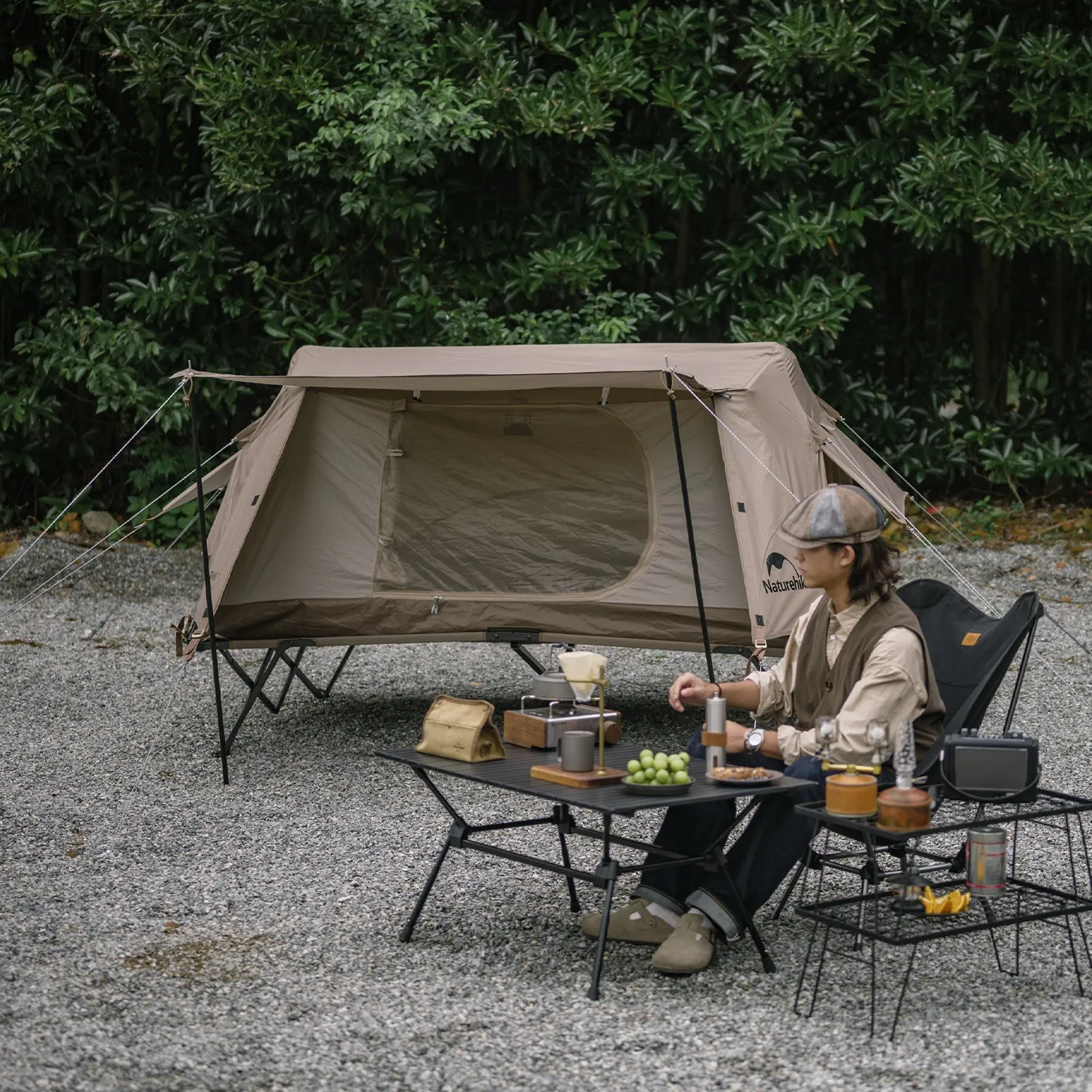 Naturehike A-Type Roof Off-ground Auto Tent Double Tent   Folding Bed ZP001