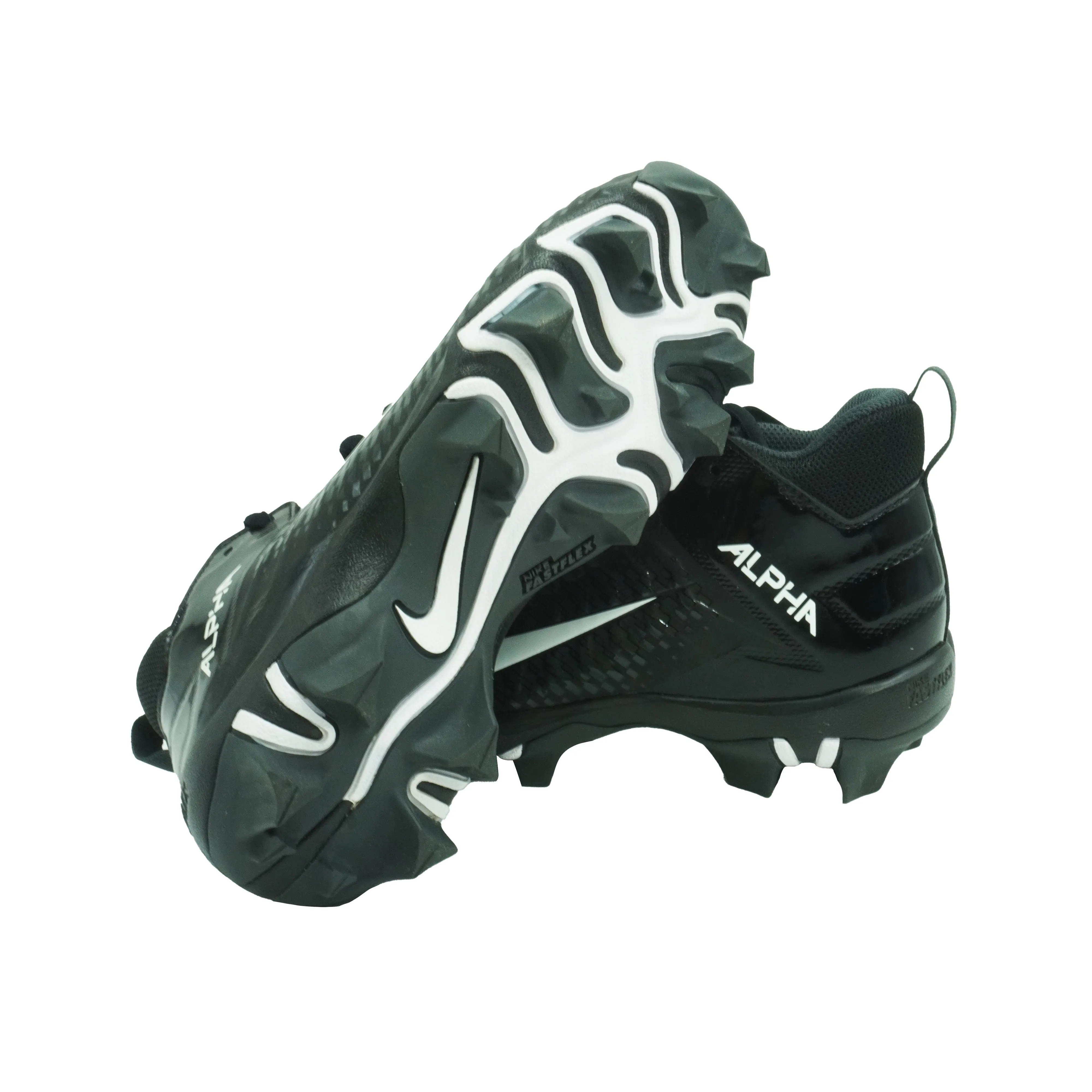 Nike Boy's Vapor Untouchable Varstity 3 Football Cleats Black White Size 2.5Y