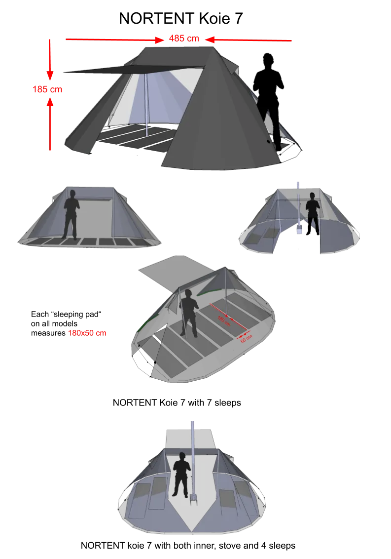 NorTent Koie 7- Winter Hot Tent for 7 People