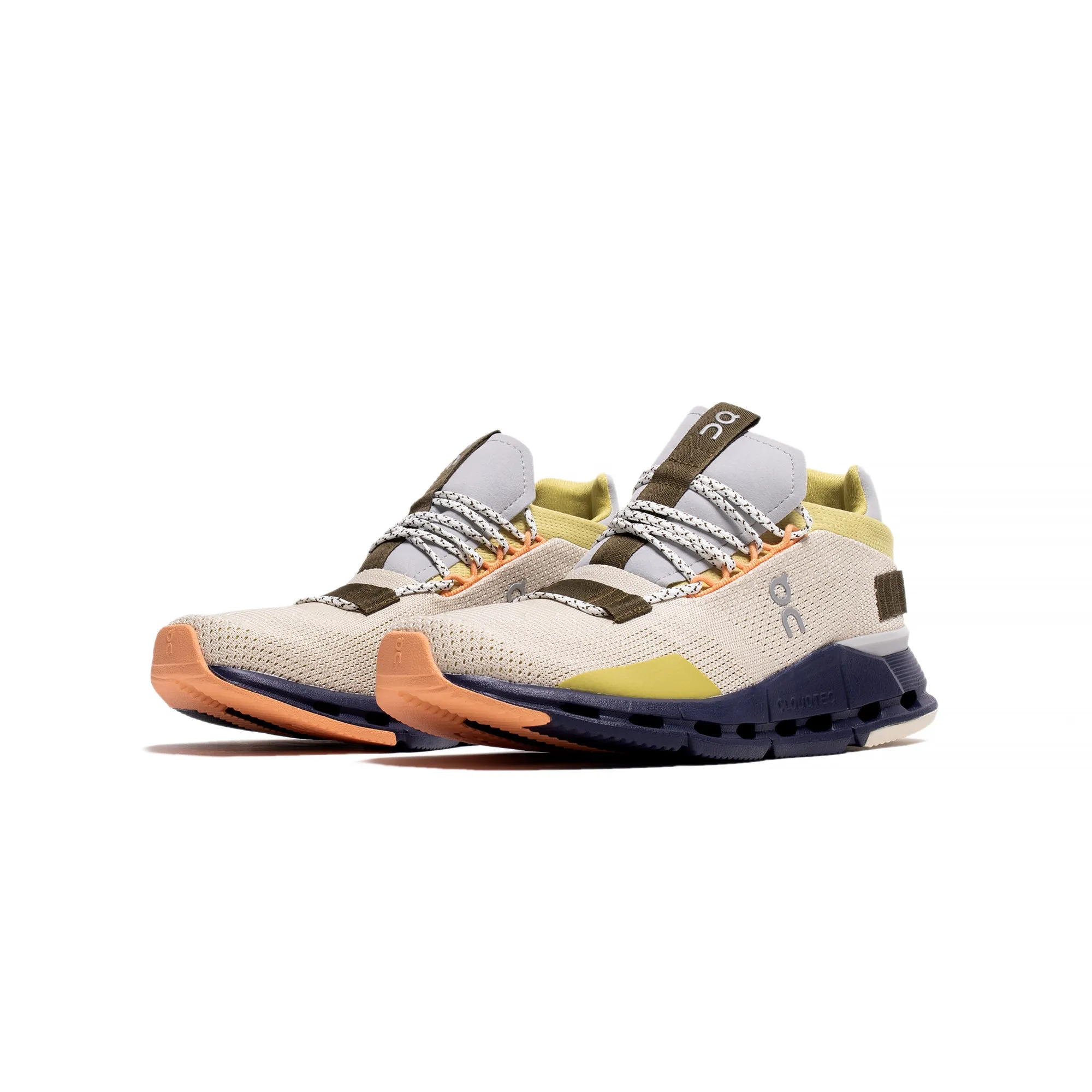 On! Womens Cloudnova Shoes 'Cream/Camo'