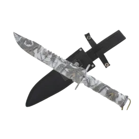 Outlander 9" White Camo Blade Hunting Knife