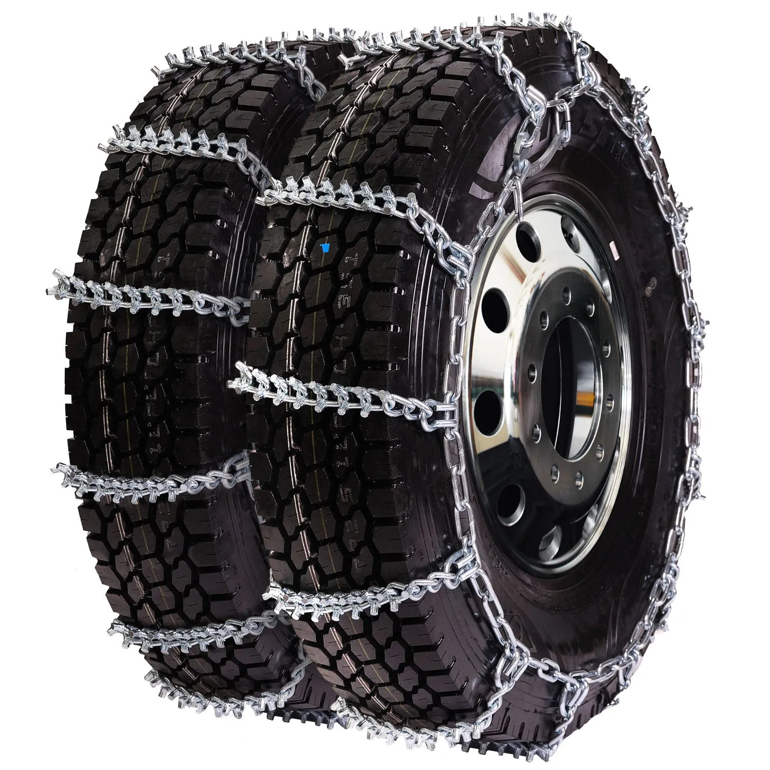 pewag 7mm, Star Stud, Ladder Pattern Tire Chains without Cams - Dual Triples - for Heavy Truck - Pair - USA4247S 7ST