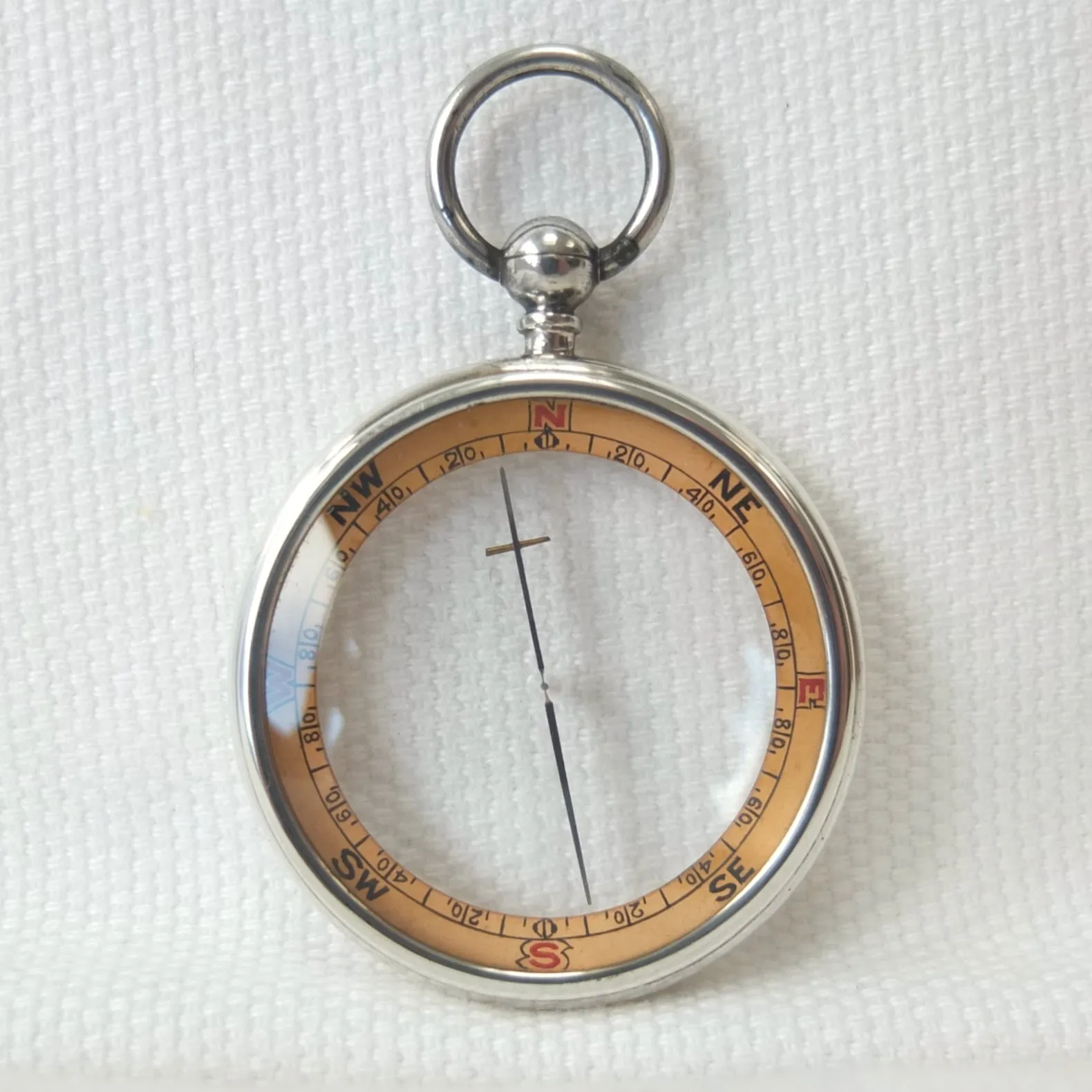 Silver Francis Barker Pebble Lens Compass (1912)