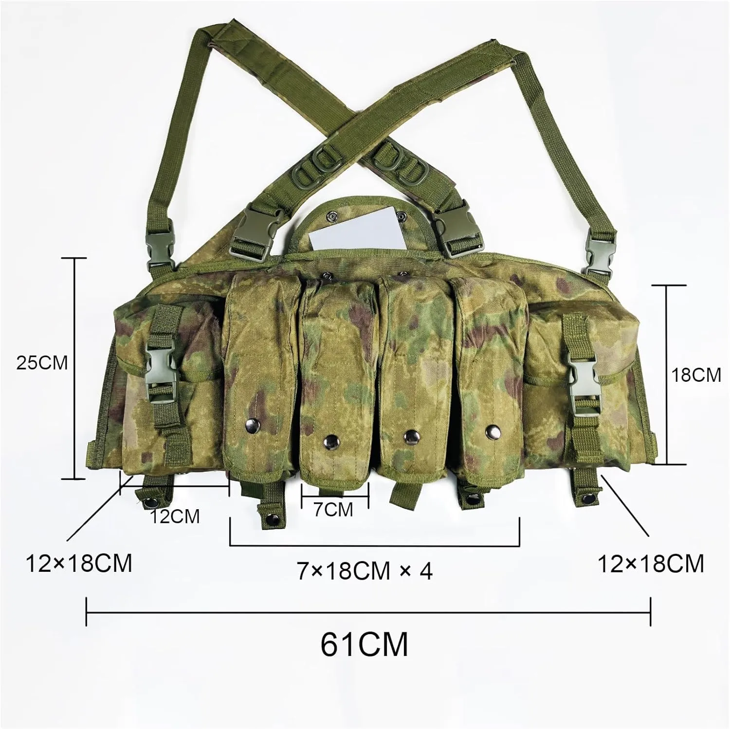 Tactical Chest Rig for Airsoft - AK Chest Rig -Adjustable Tactical Outdoor Hunting Chest Rig with Mag Pouches