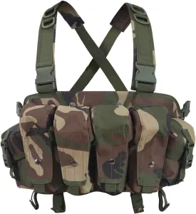 Tactical Chest Rig for Airsoft - AK Chest Rig -Adjustable Tactical Outdoor Hunting Chest Rig with Mag Pouches