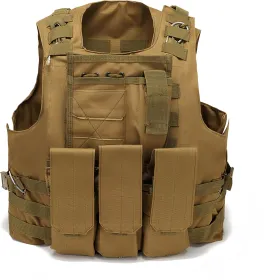 Tactical Vest Survival Vest Adjustable Oxford Cloth Available for Cosplay Training Outdoor Safety Protection Hunting