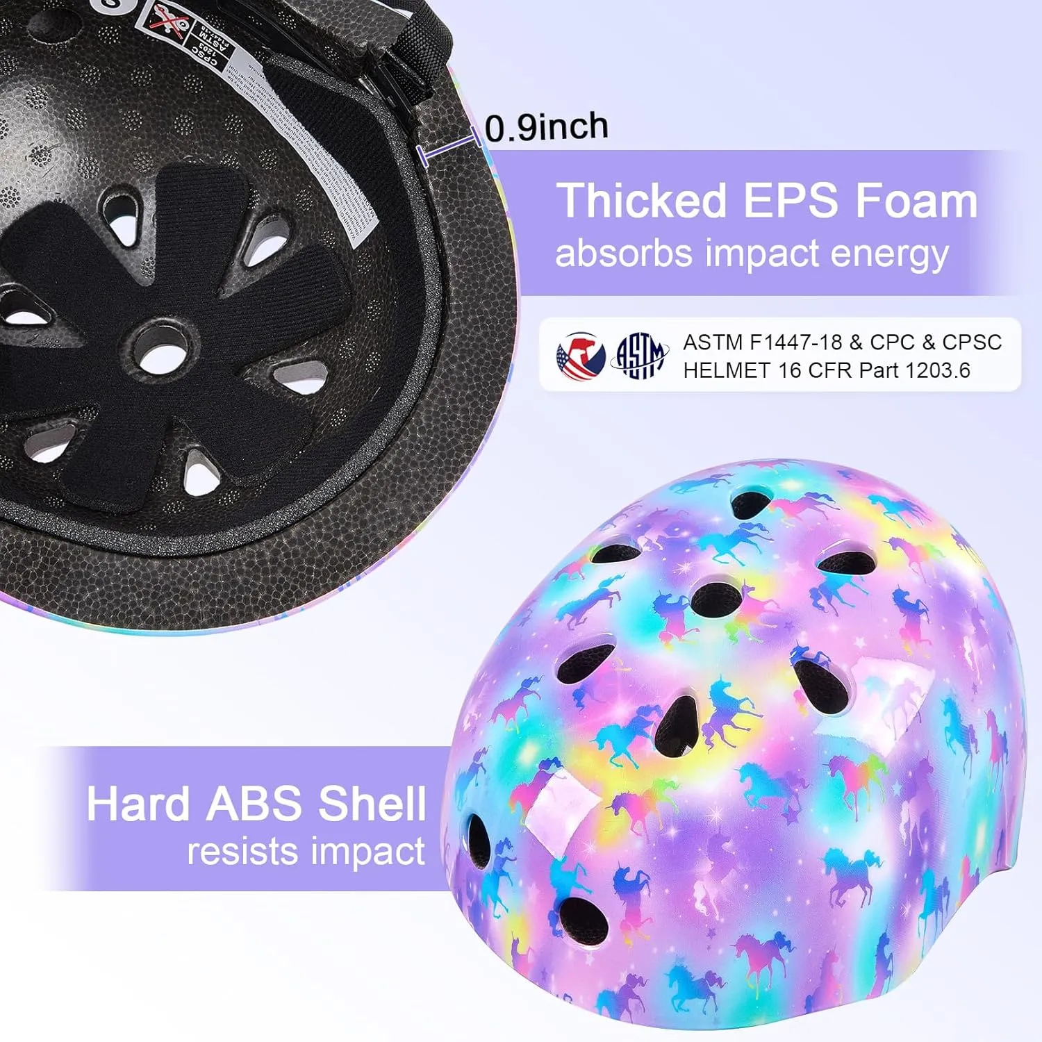 Toddler Helmet, Bienbee Kids Bike Helmet Skateboard Helmets for Bicycle Balance Bike Scooter for Girls Kids Age 3-5-8-14 Years