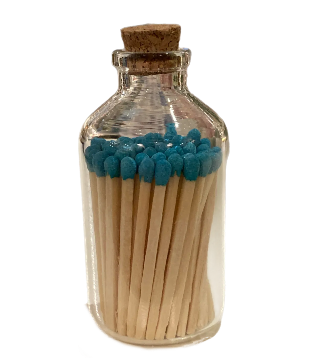 Turquoise Coloured Matches In Jar
